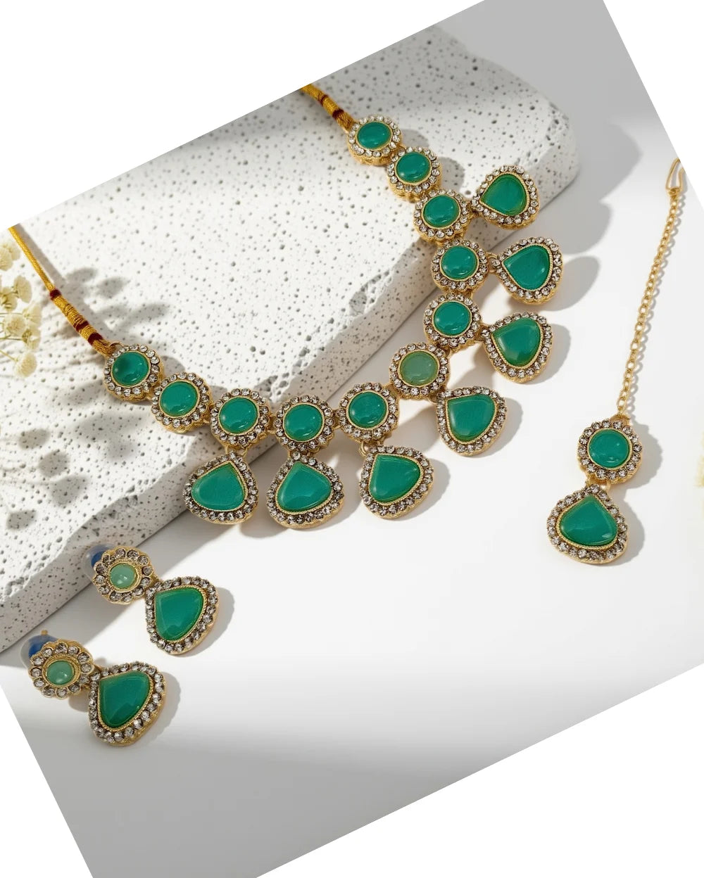 Turquoise Green necklace set