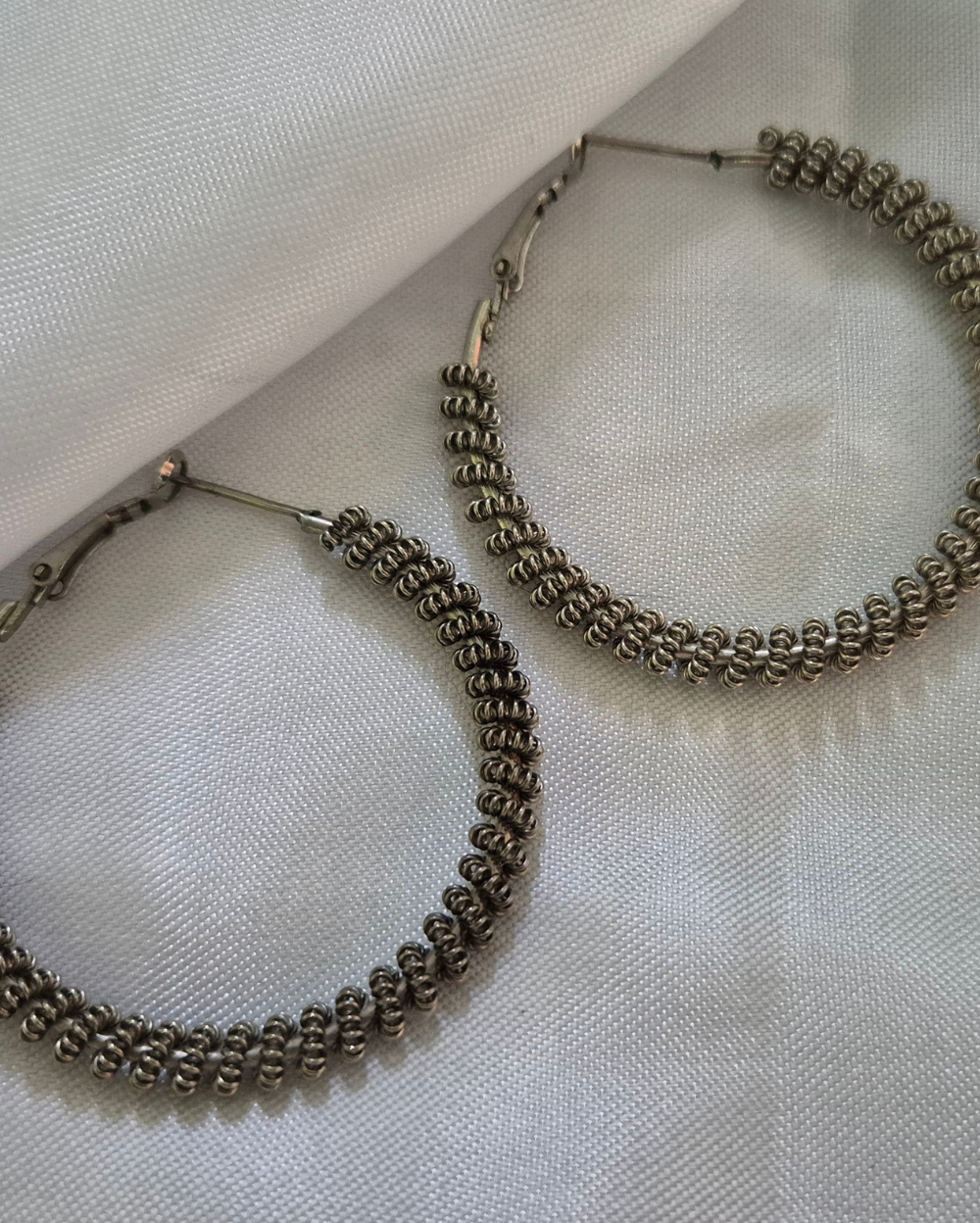 Oxidised Hoop Earrings