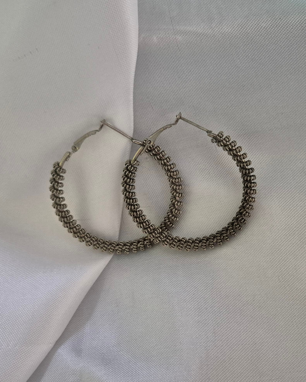 Oxidised Hoop Earrings