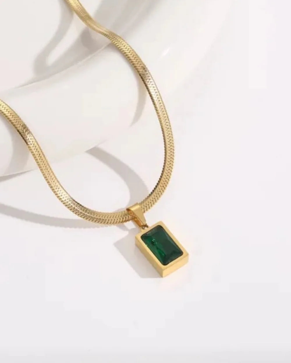 Graceful Glint Snake Chain Pendant