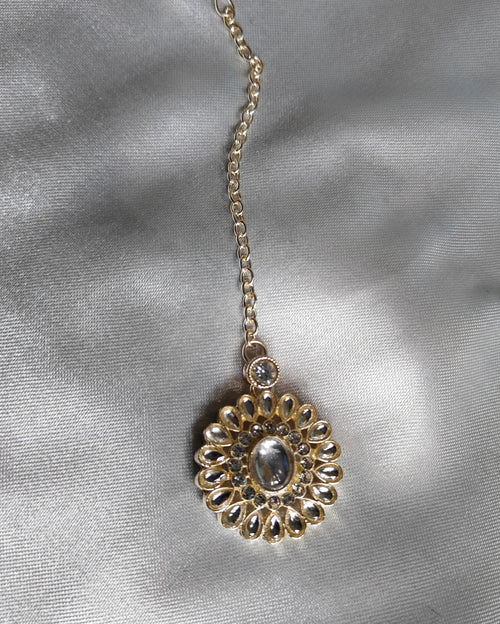 An Indian Ethnic White choker Set