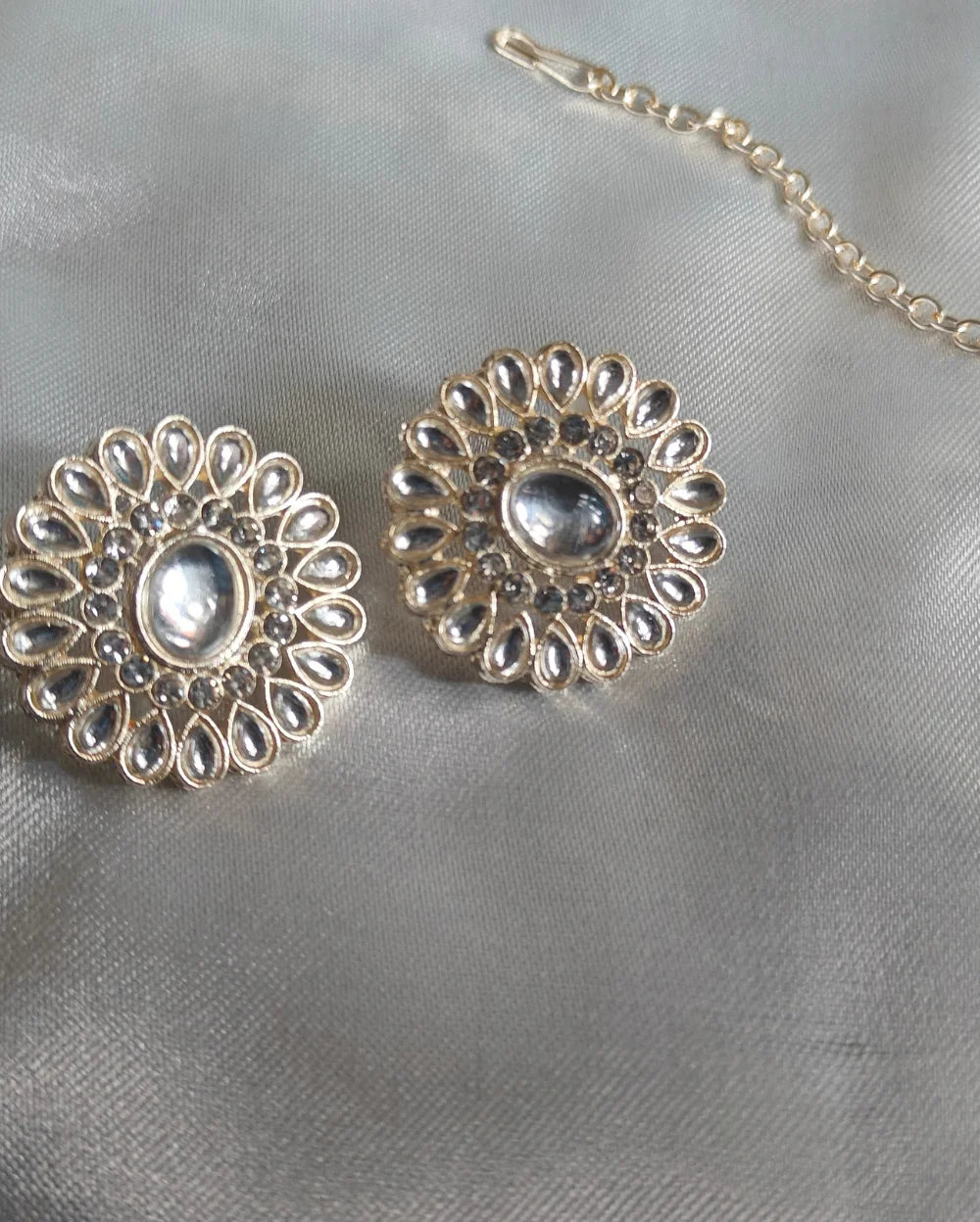 An Indian Ethnic White choker Set