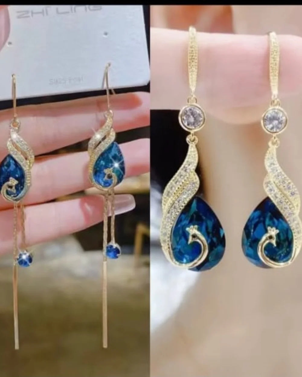 Teardrop Emerald Green Earrings