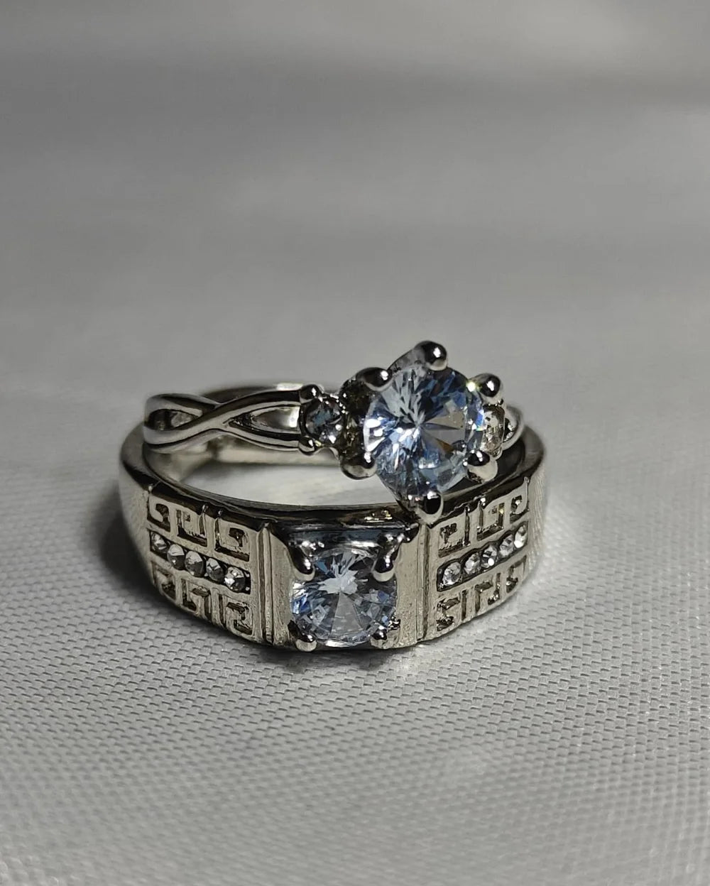 Linked Souls Couple Ring Set