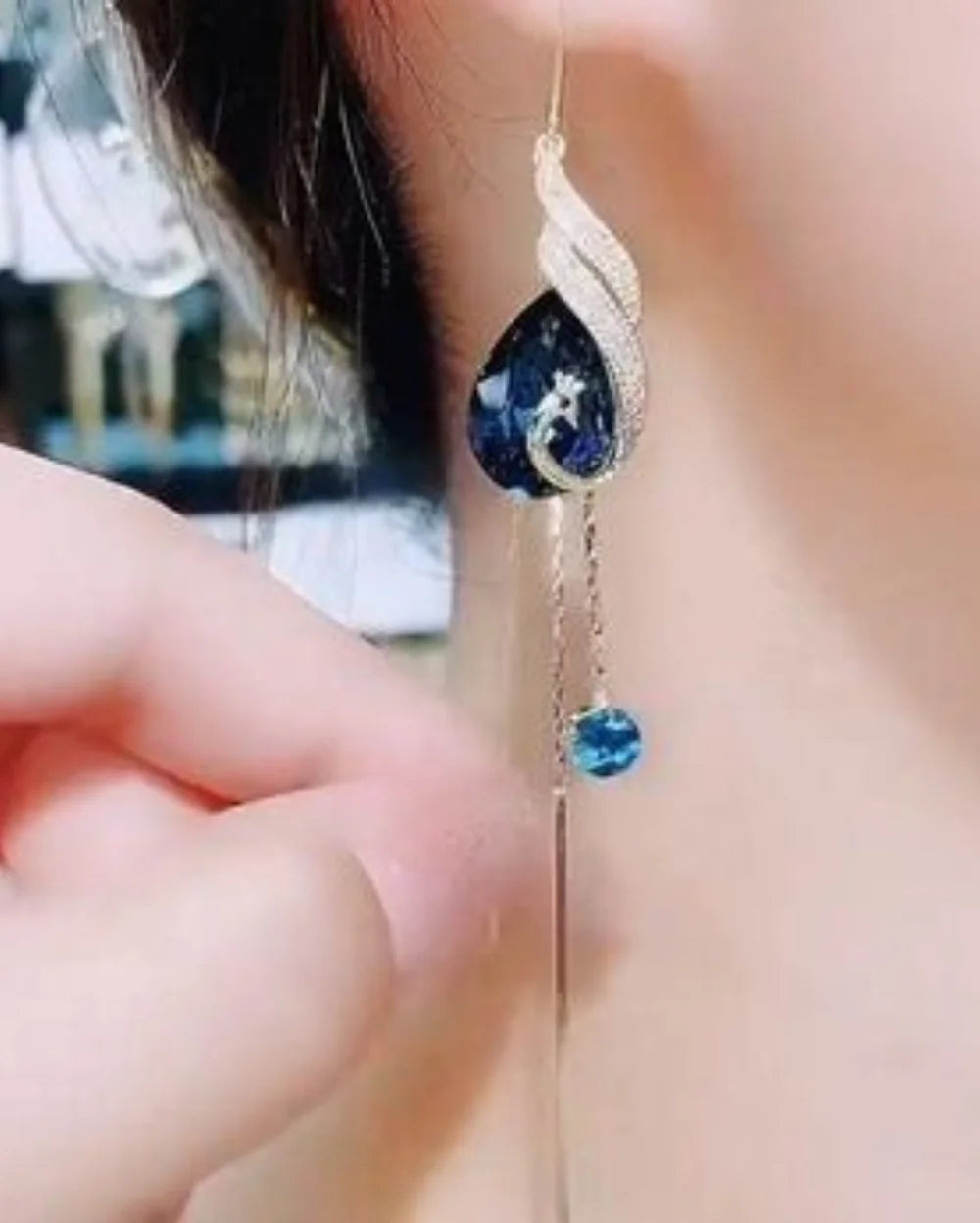 Teardrop Emerald Green Earrings