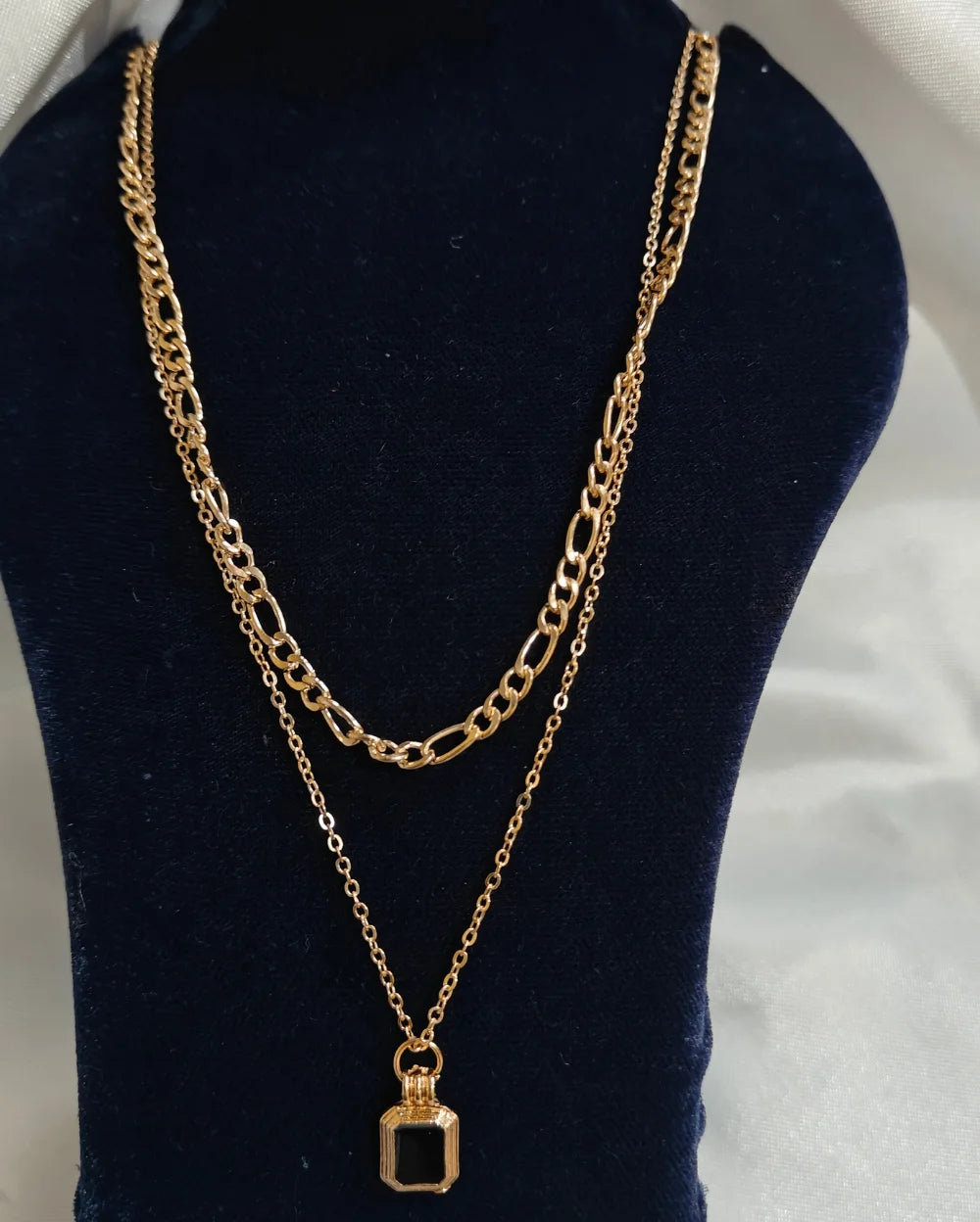 GoldMist Double Chain Pendant