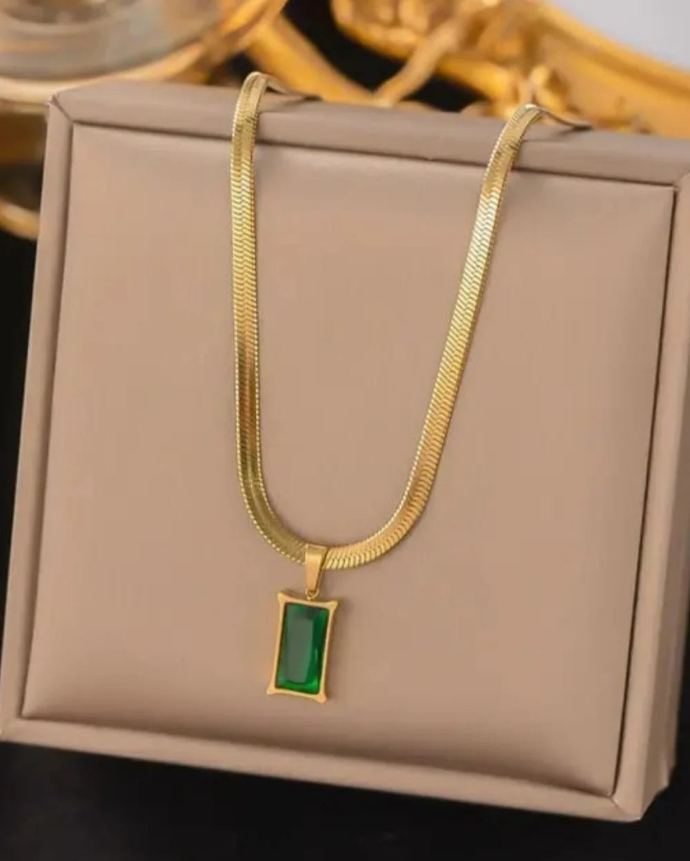 Graceful Glint Snake Chain Pendant