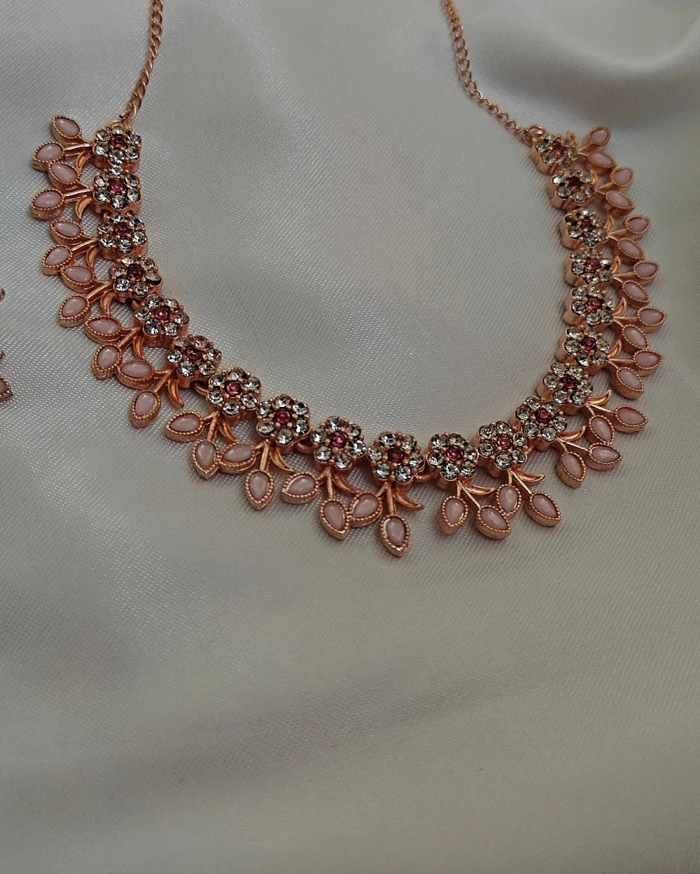 Rose Whisper Necklace and Earrings
