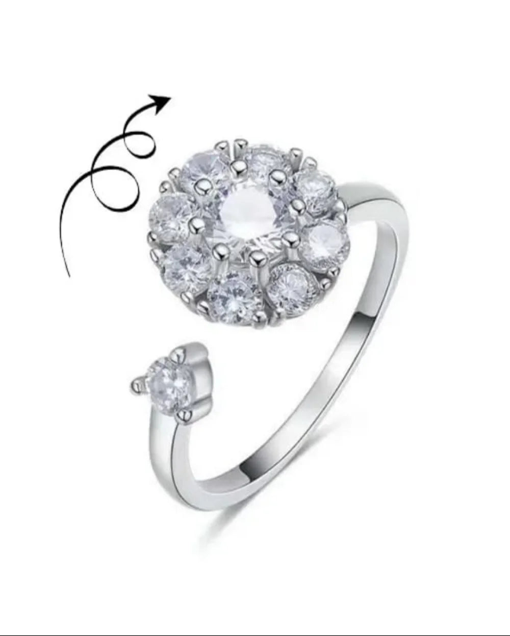 Cherish Spinning Silver Ring