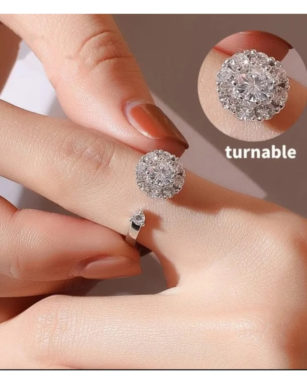 Cherish Spinning Silver Ring