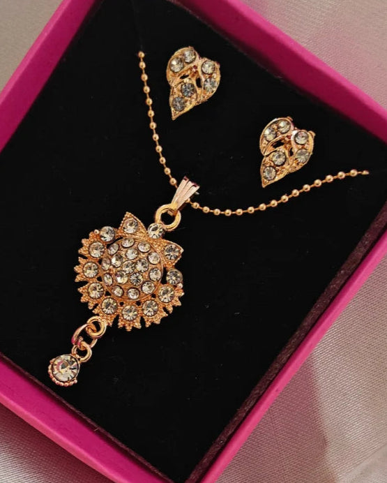 Blossom Pendant with Earrrings