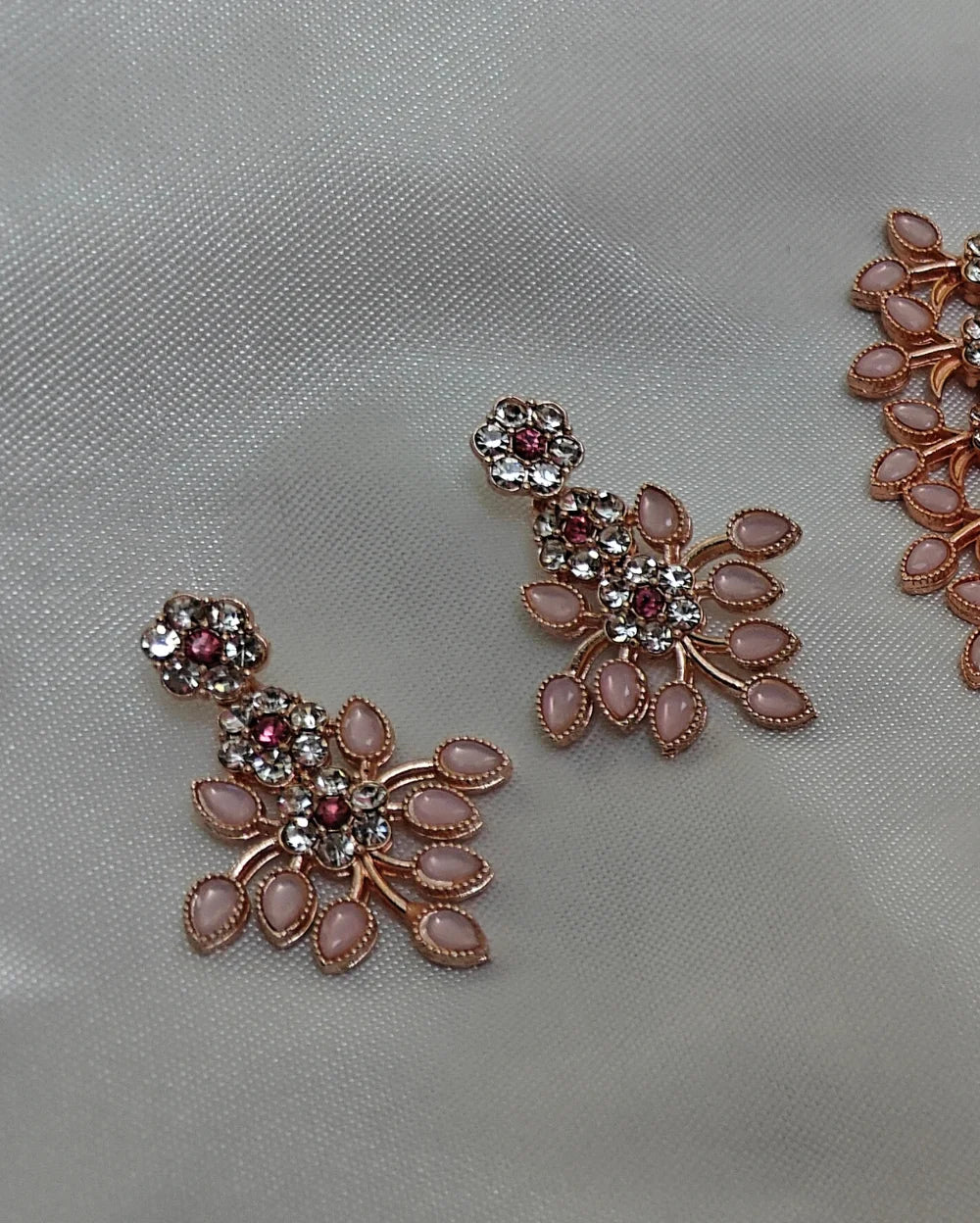 Rose Whisper Necklace and Earrings