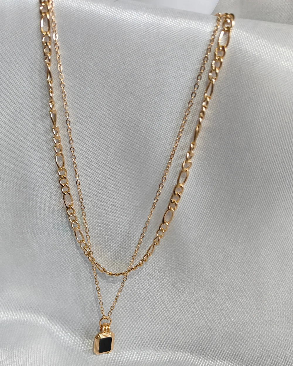 GoldMist Double Chain Pendant