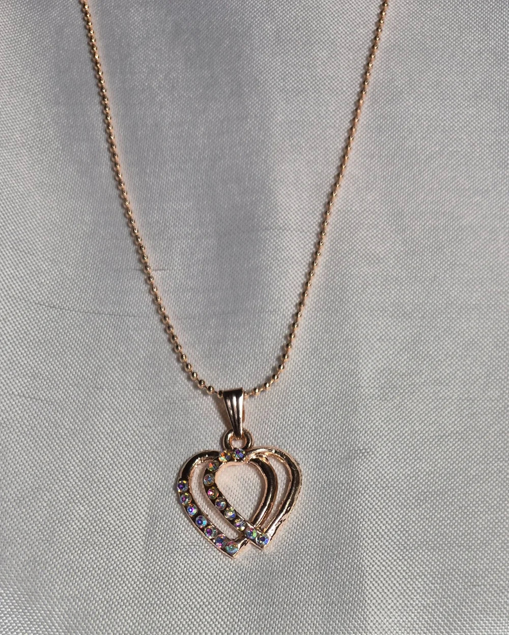 Minimalist Heart Shaped Pendant with Earrings