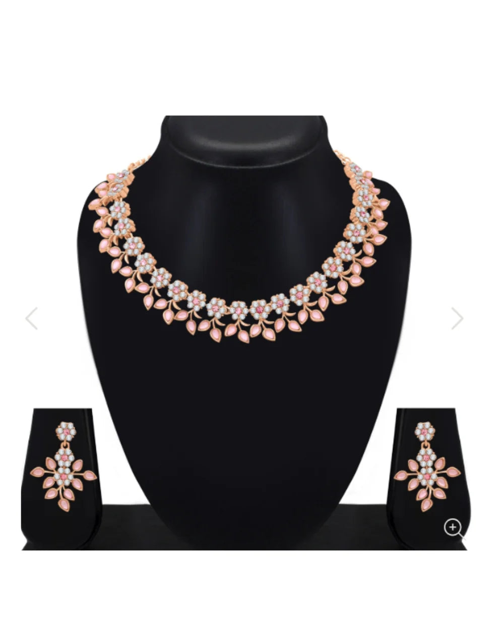 Rose Whisper Necklace and Earrings