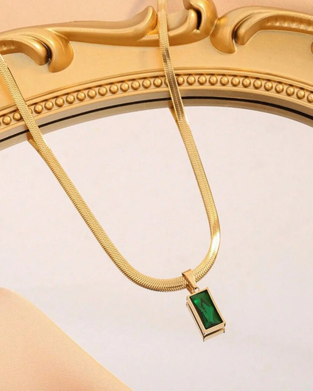 Graceful Glint Snake Chain Pendant