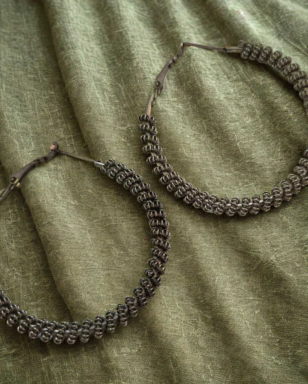 Oxidised Hoop Earrings