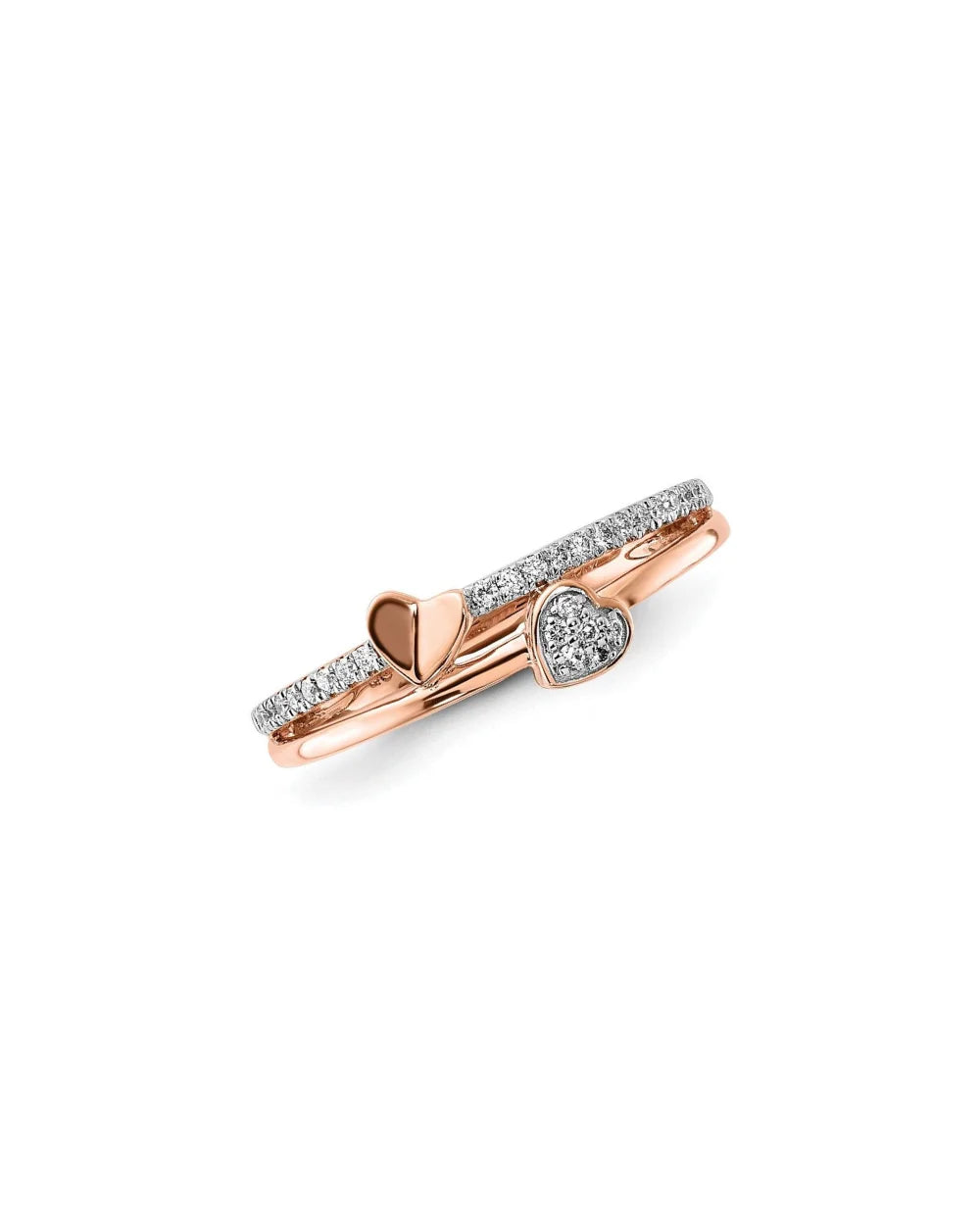 Sparkling Heart Rosegold Ring