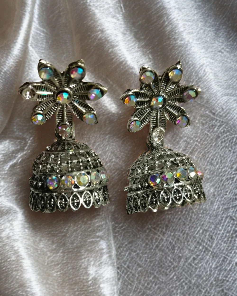 Oxidised Jhumka Earrings