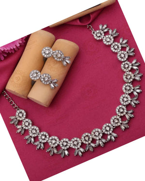 Ice Blossom Necklace and Earring set