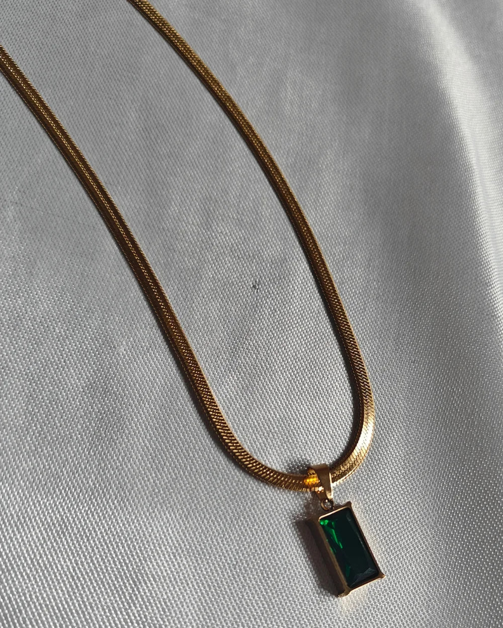 Graceful Glint Snake Chain Pendant