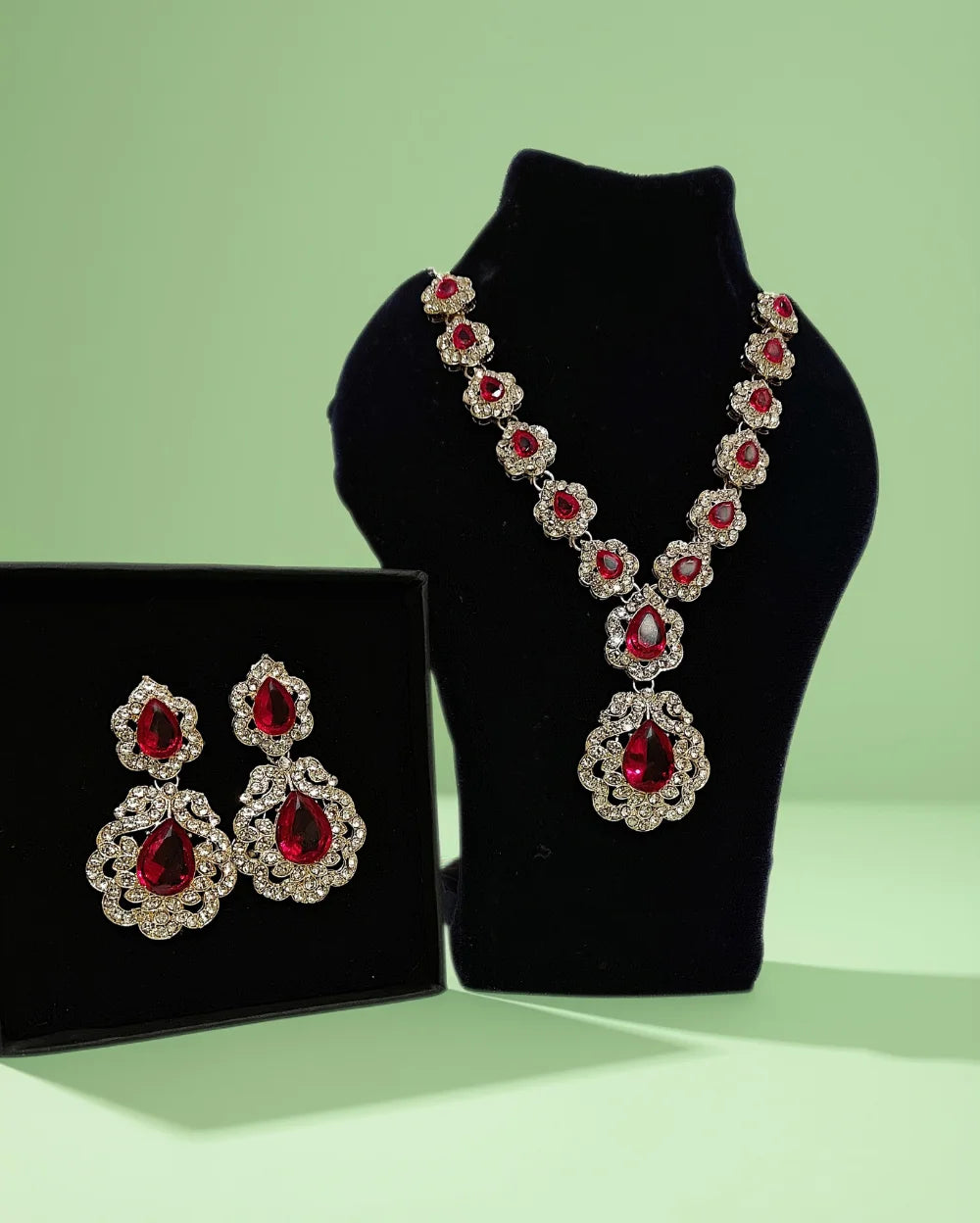 Moonlit Silver and Gold Necklace set