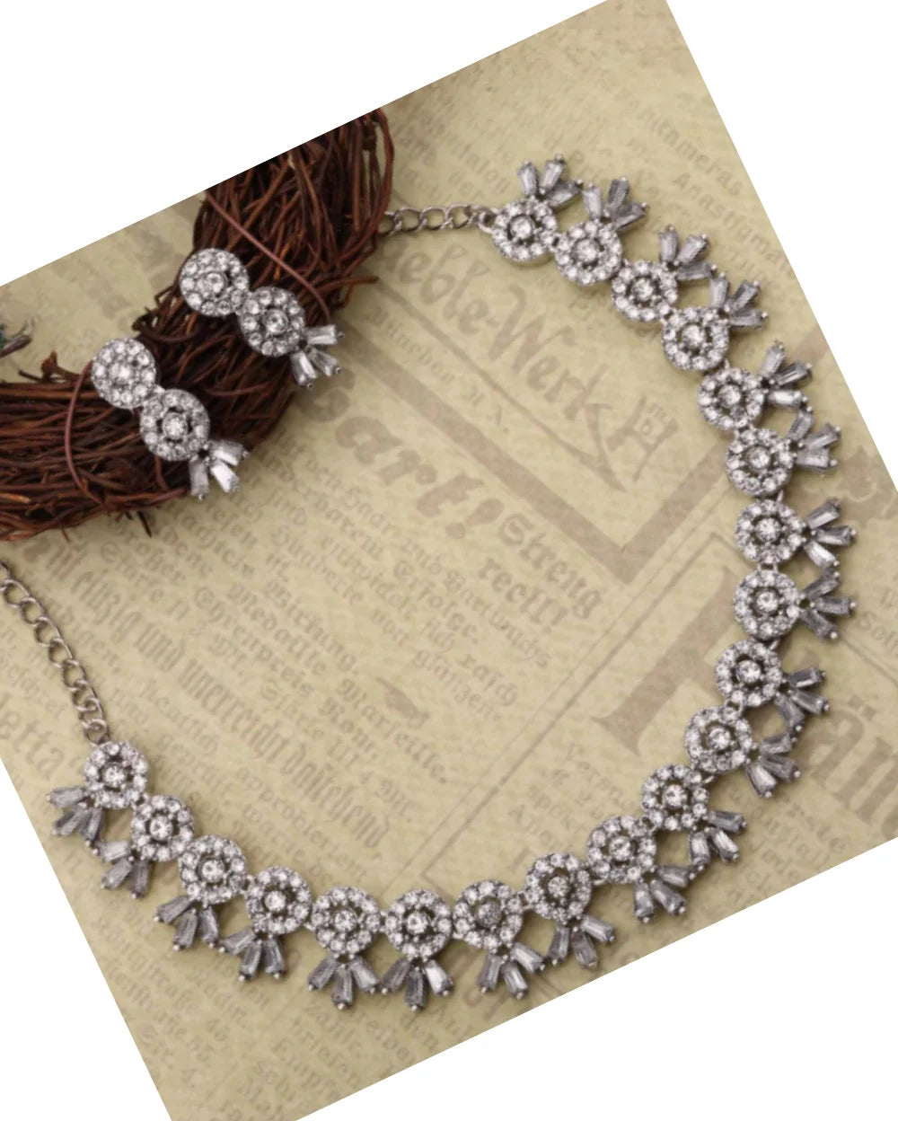 Ice Blossom Necklace and Earring set