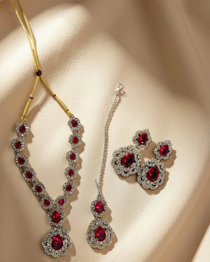 Moonlit Silver and Gold Necklace set