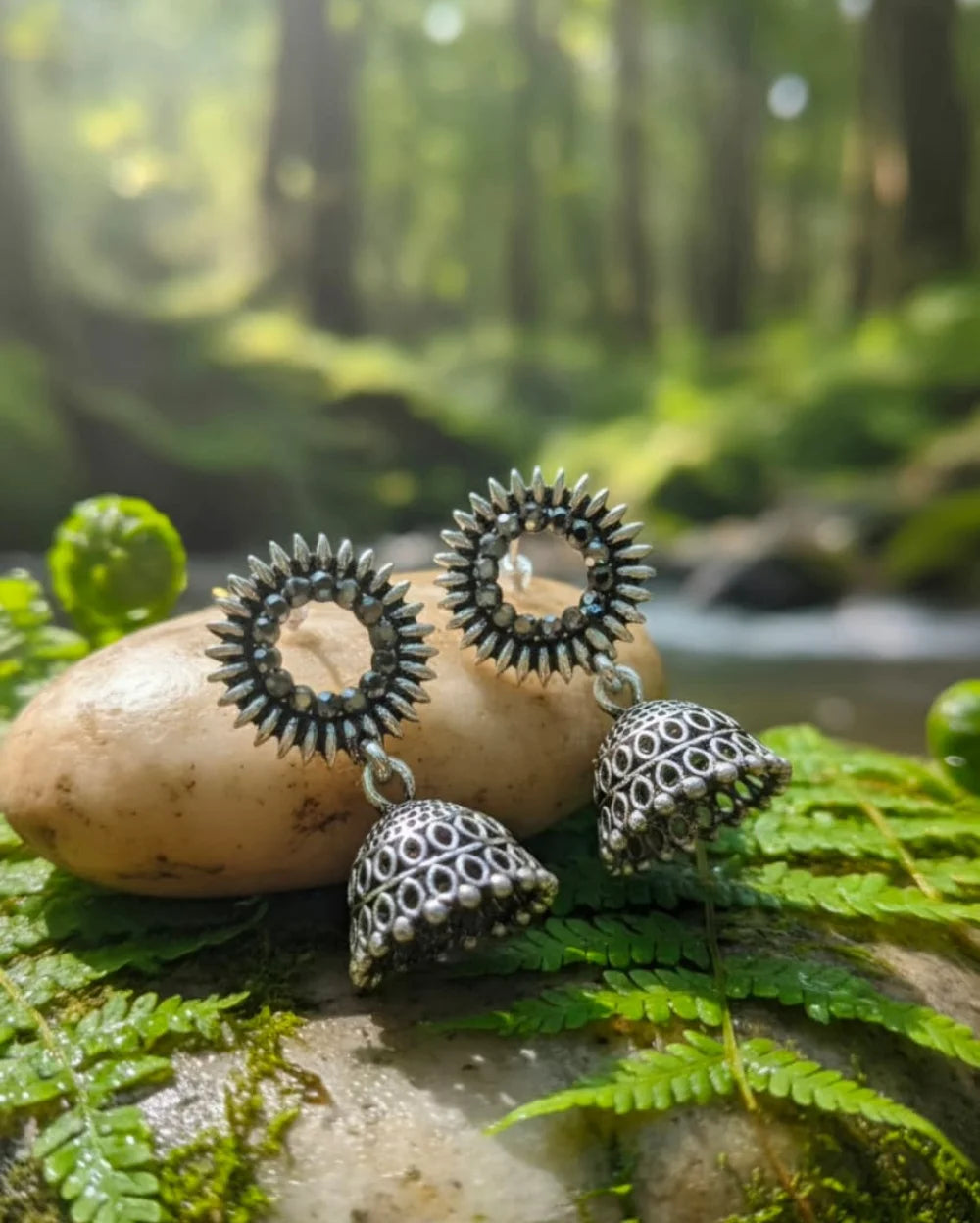 Oxidised Jhumkas